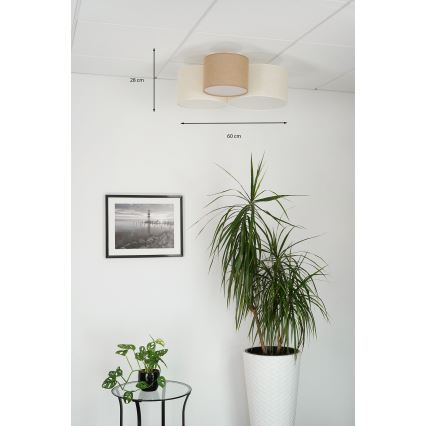 Brilagi - Iluminação de teto ARANHA 3xE27/15W/230V bege/creme