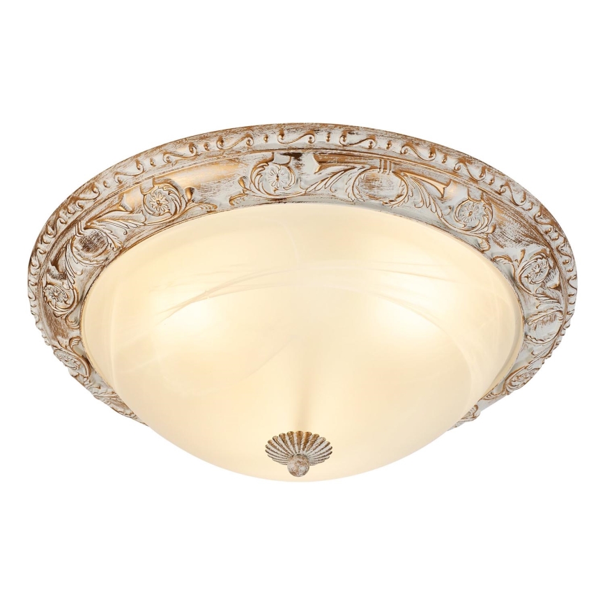 Brilagi - Iluminação de teto ARIADNA 3xE27/60W/230V dourado/creme/pátina