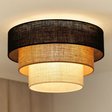 Brilagi - Iluminação de teto ASPEN LUNETA 1xE27/15W/230V diâmetro 45 cm preto/bege/creme