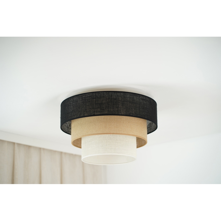 Brilagi - Iluminação de teto ASPEN LUNETA 1xE27/15W/230V diâmetro 45 cm preto/bege/creme