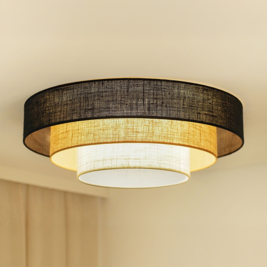 Brilagi - Iluminação de teto ASPEN LUNETA LED/12W/230V diâmetro 60 cm 3000K/4000K/6400K preto/bege/creme