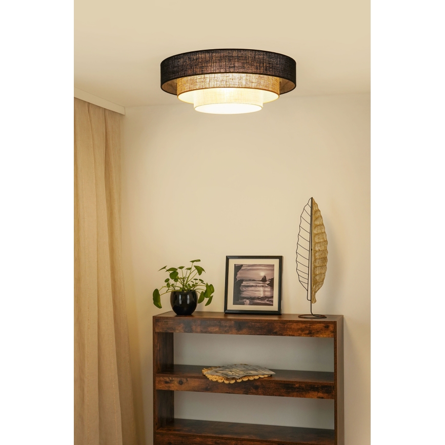 Brilagi - Iluminação de teto ASPEN LUNETA LED/12W/230V diâmetro 60 cm 3000K/4000K/6400K preto/bege/creme
