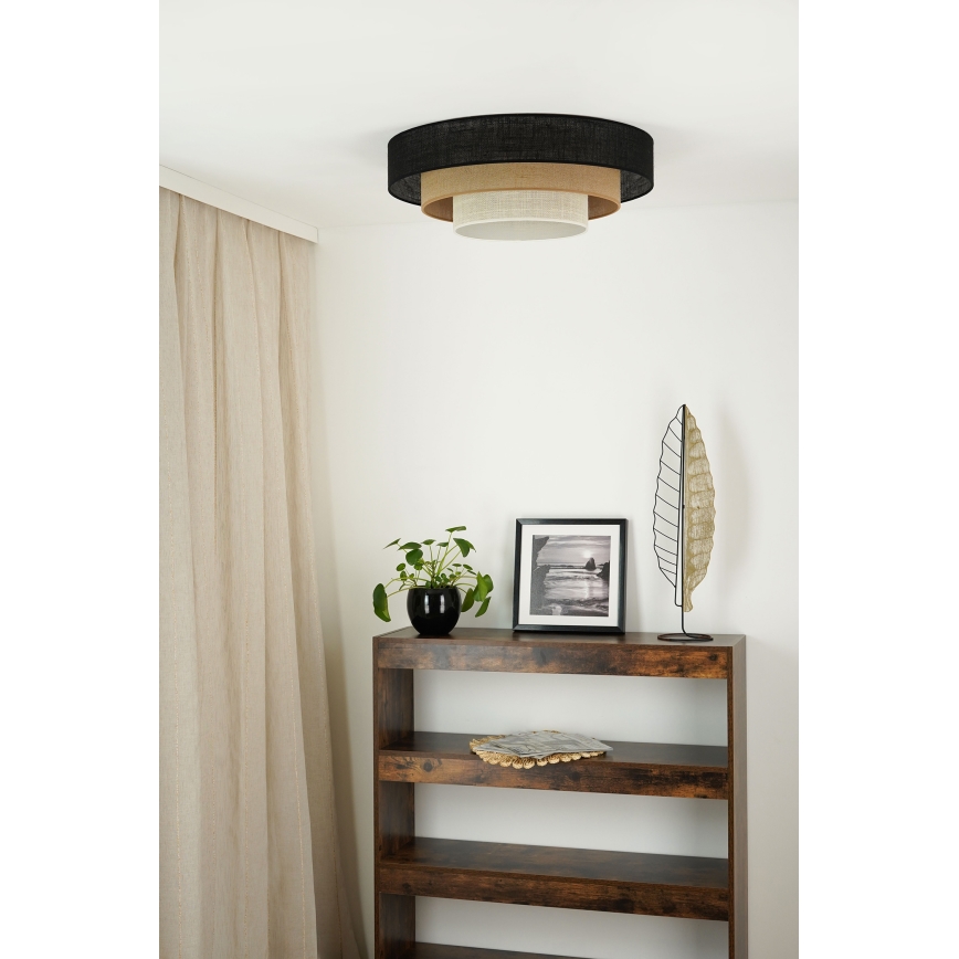 Brilagi - Iluminação de teto ASPEN LUNETA LED/12W/230V diâmetro 60 cm 3000K/4000K/6400K preto/bege/creme