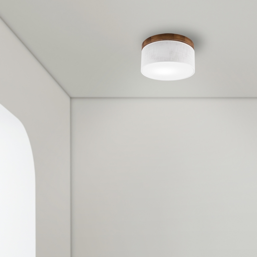 Brilagi - Iluminação de teto BELLADONNA 1xE27/15W/230V diâmetro 30 cm branco/carvalho cereja