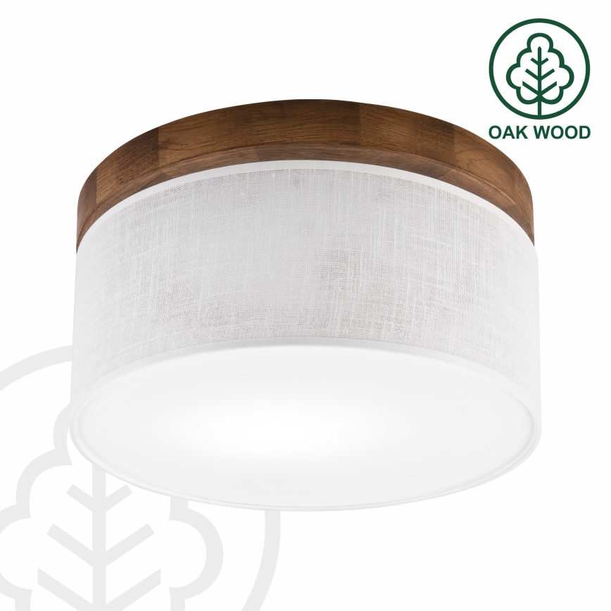Brilagi - Iluminação de teto BELLADONNA 1xE27/15W/230V diâmetro 30 cm branco/carvalho cereja