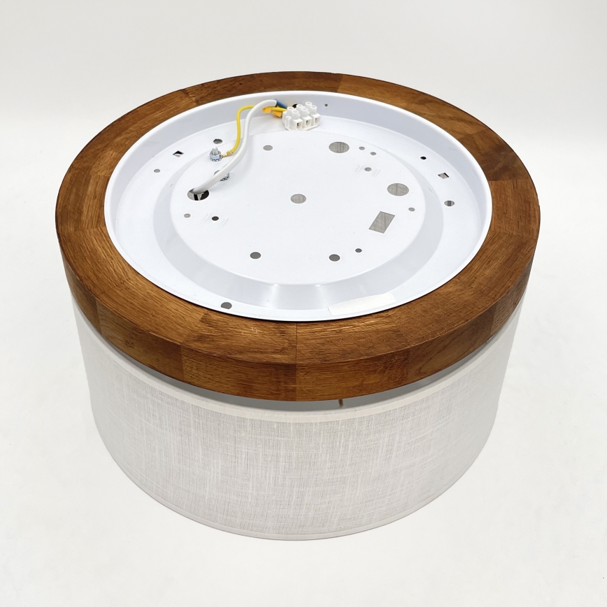 Brilagi - Iluminação de teto BELLADONNA 1xE27/15W/230V diâmetro 30 cm branco/carvalho cereja