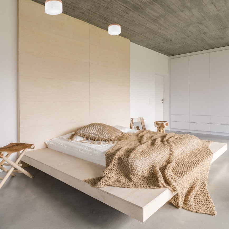 Brilagi - Iluminação de teto BELLADONNA 1xE27/15W/230V diâmetro 30 cm branco/carvalho