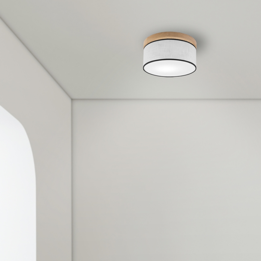 Brilagi - Iluminação de teto BELLADONNA 1xE27/15W/230V diâmetro 30 cm branco/carvalho
