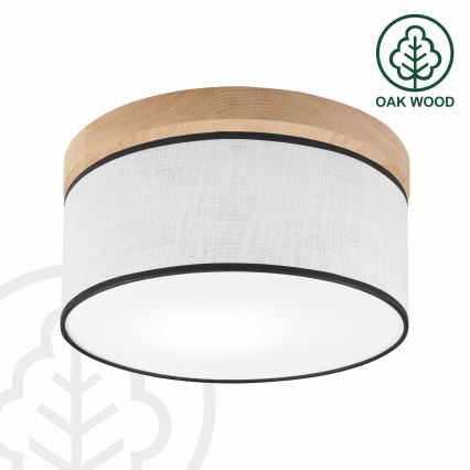 Brilagi - Iluminação de teto BELLADONNA 1xE27/15W/230V diâmetro 30 cm branco/carvalho