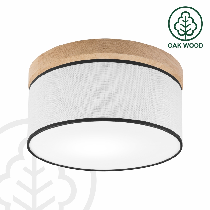Brilagi - Iluminação de teto BELLADONNA 1xE27/15W/230V diâmetro 30 cm branco/carvalho