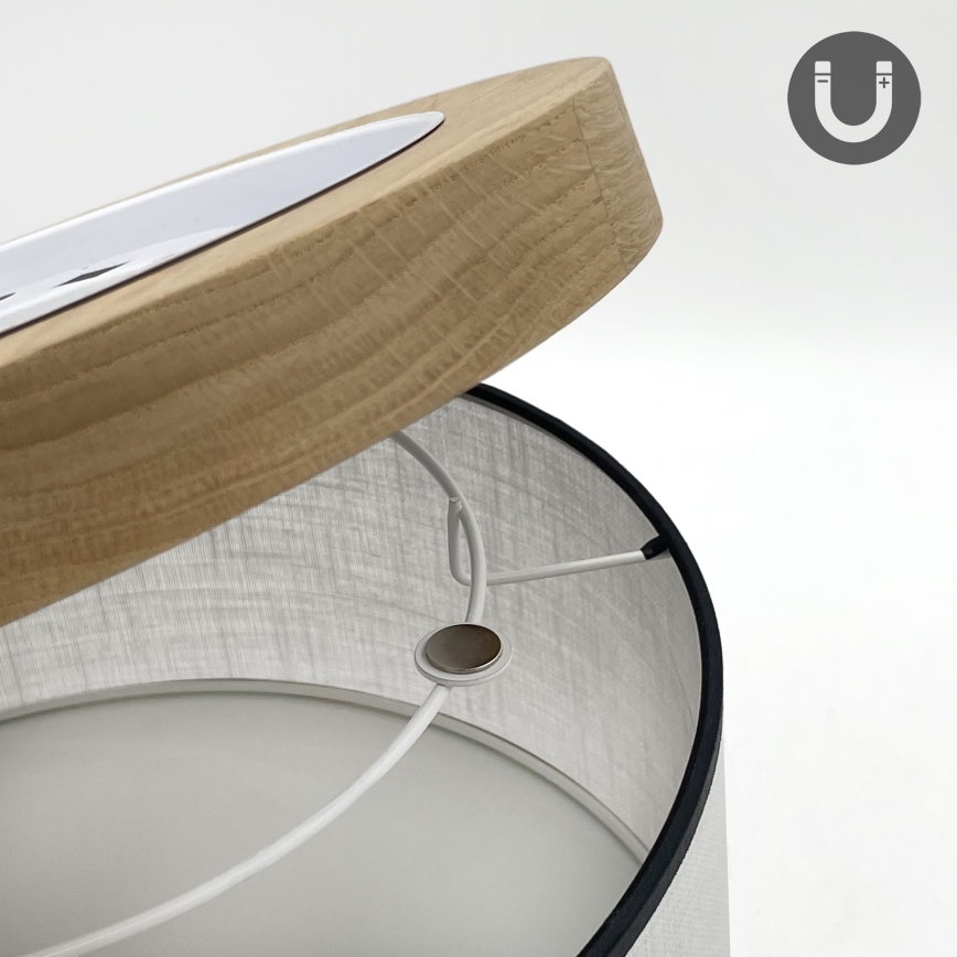 Brilagi - Iluminação de teto BELLADONNA 1xE27/15W/230V diâmetro 30 cm branco/carvalho