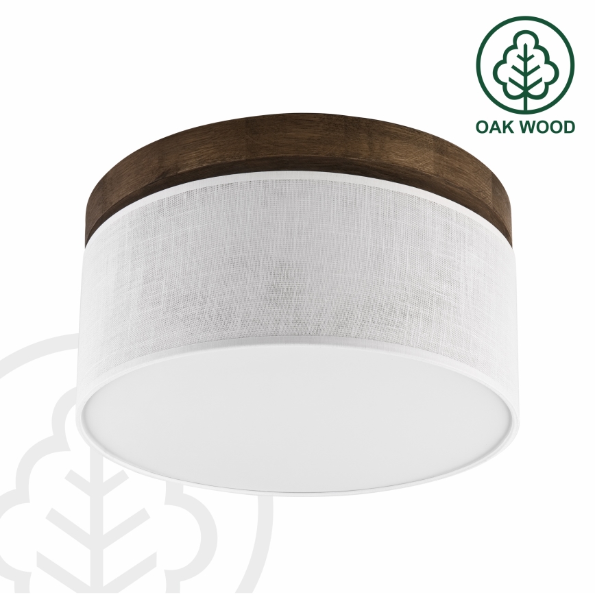 Brilagi - Iluminação de teto BELLADONNA 1xE27/15W/230V diâmetro 30 cm branco/carvalho