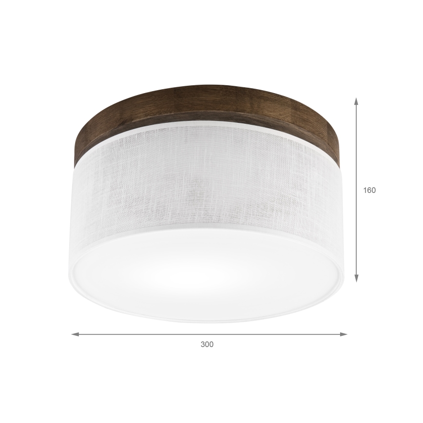 Brilagi - Iluminação de teto BELLADONNA 1xE27/15W/230V diâmetro 30 cm branco/carvalho