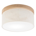 Brilagi - Iluminação de teto BELLADONNA 1xE27/15W/230V diâmetro 30 cm creme/carvalho