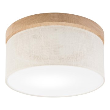 Brilagi - Iluminação de teto BELLADONNA 1xE27/15W/230V diâmetro 30 cm creme/carvalho