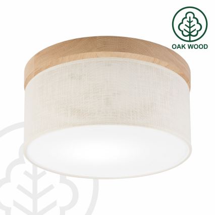 Brilagi - Iluminação de teto BELLADONNA 1xE27/15W/230V diâmetro 30 cm creme/carvalho