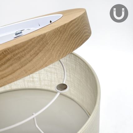 Brilagi - Iluminação de teto BELLADONNA 1xE27/15W/230V diâmetro 30 cm creme/carvalho