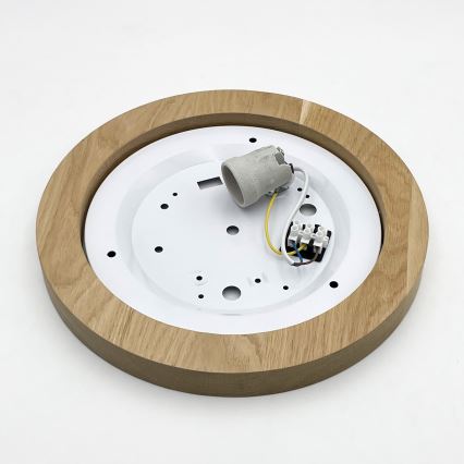 Brilagi - Iluminação de teto BELLADONNA 1xE27/15W/230V diâmetro 30 cm creme/carvalho