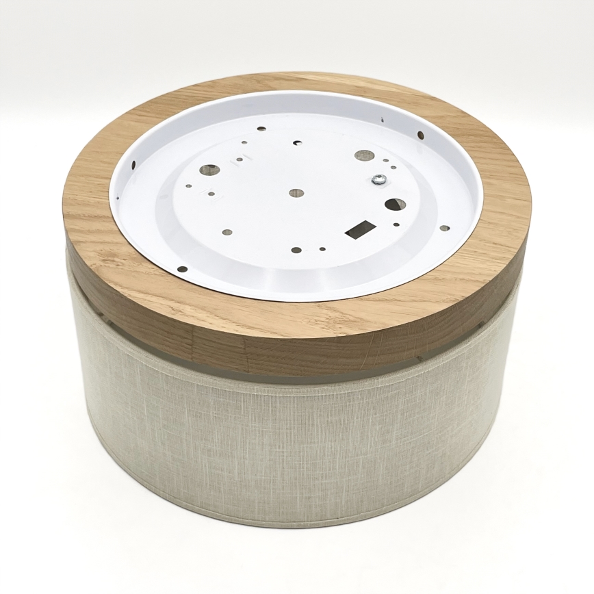Brilagi - Iluminação de teto BELLADONNA 1xE27/15W/230V diâmetro 30 cm creme/carvalho