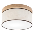 Brilagi - Iluminação de teto BELLADONNA 1xE27/15W/230V diâmetro 30 cm creme/carvalho