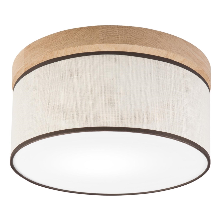 Brilagi - Iluminação de teto BELLADONNA 1xE27/15W/230V diâmetro 30 cm creme/carvalho