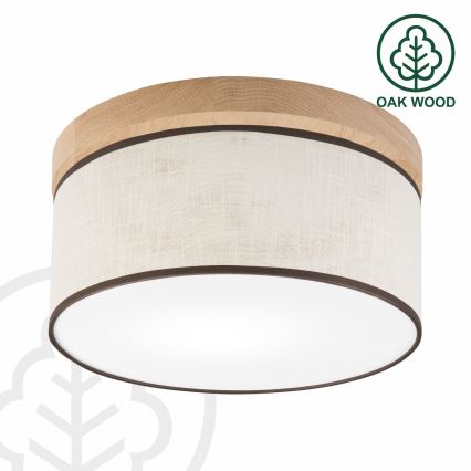 Brilagi - Iluminação de teto BELLADONNA 1xE27/15W/230V diâmetro 30 cm creme/carvalho