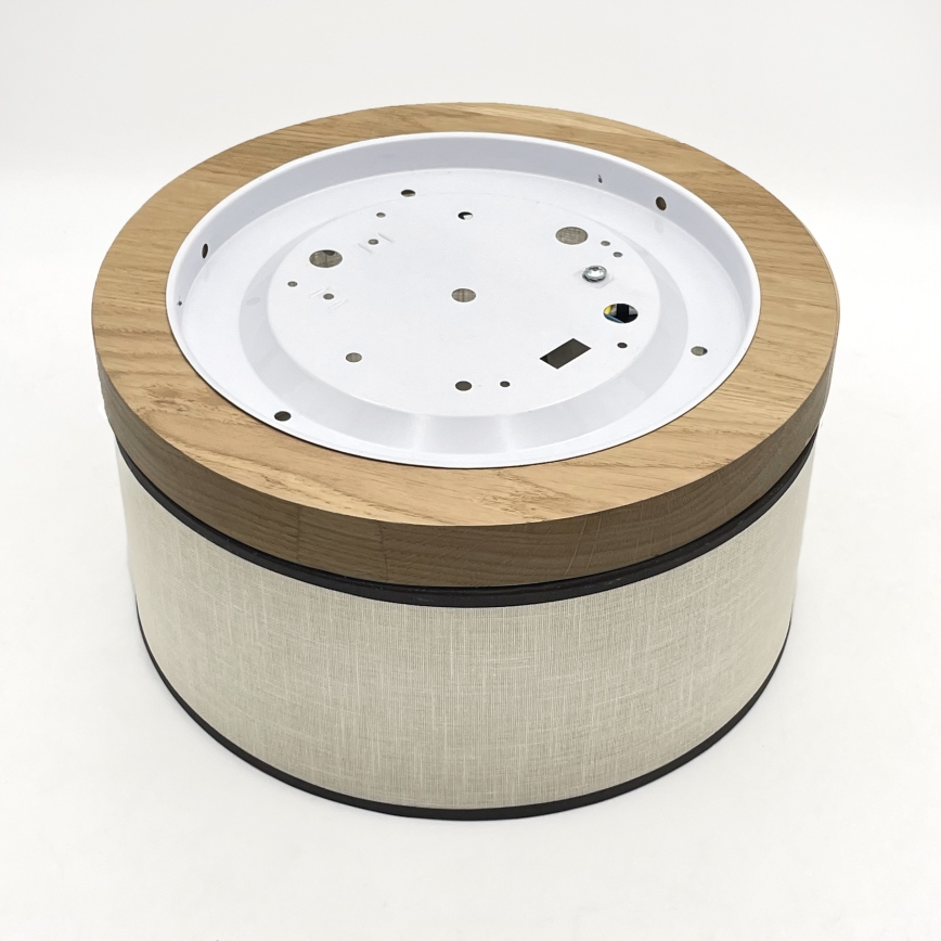 Brilagi - Iluminação de teto BELLADONNA 1xE27/15W/230V diâmetro 30 cm creme/carvalho