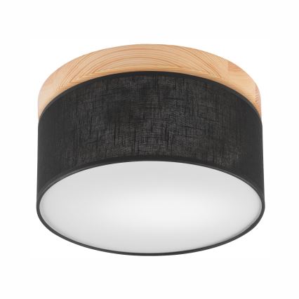 Brilagi - Iluminação de teto BELLADONNA 1xE27/15W/230V preto/pinho