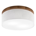 Brilagi - Iluminação de teto BELLADONNA 2xE27/15W/230V diâmetro 40 cm branco/carvalho cereja