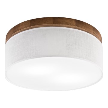 Brilagi - Iluminação de teto BELLADONNA 2xE27/15W/230V diâmetro 40 cm branco/carvalho cereja