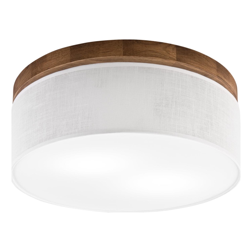 Brilagi - Iluminação de teto BELLADONNA 2xE27/15W/230V diâmetro 40 cm branco/carvalho cereja
