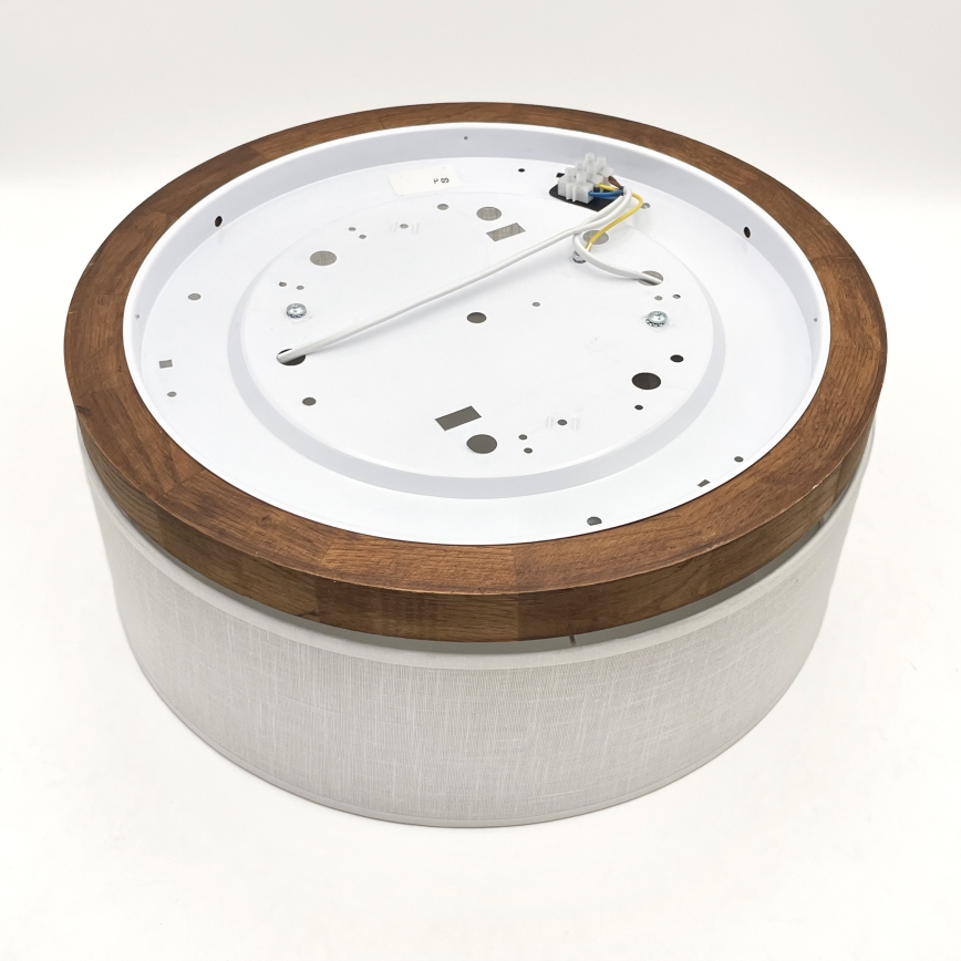 Brilagi - Iluminação de teto BELLADONNA 2xE27/15W/230V diâmetro 40 cm branco/carvalho cereja