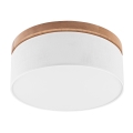 Brilagi - Iluminação de teto BELLADONNA 2xE27/15W/230V diâmetro 40 cm branco/carvalho