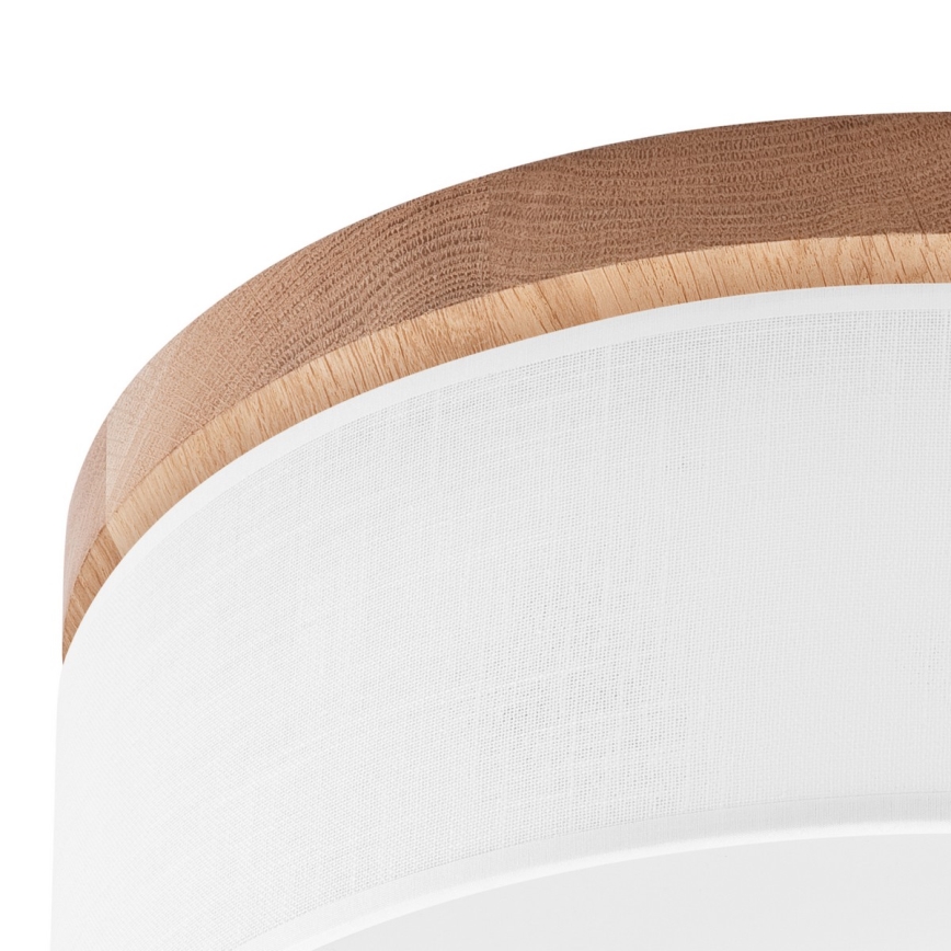Brilagi - Iluminação de teto BELLADONNA 2xE27/15W/230V diâmetro 40 cm branco/carvalho