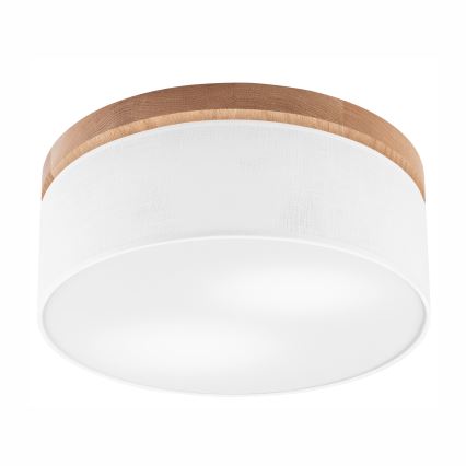 Brilagi - Iluminação de teto BELLADONNA 2xE27/15W/230V diâmetro 40 cm branco/carvalho