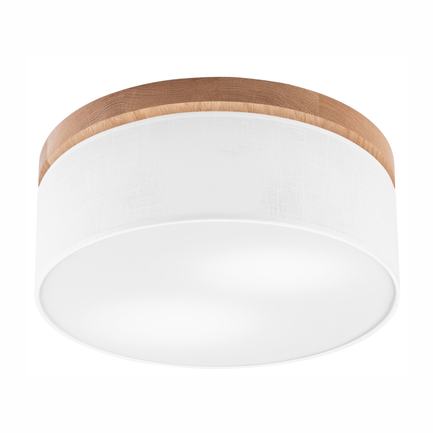 Brilagi - Iluminação de teto BELLADONNA 2xE27/15W/230V diâmetro 40 cm branco/carvalho