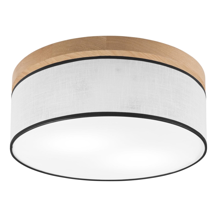 Brilagi - Iluminação de teto BELLADONNA 2xE27/15W/230V diâmetro 40 cm branco/carvalho