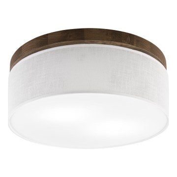 Brilagi - Iluminação de teto BELLADONNA 2xE27/15W/230V diâmetro 40 cm branco/carvalho