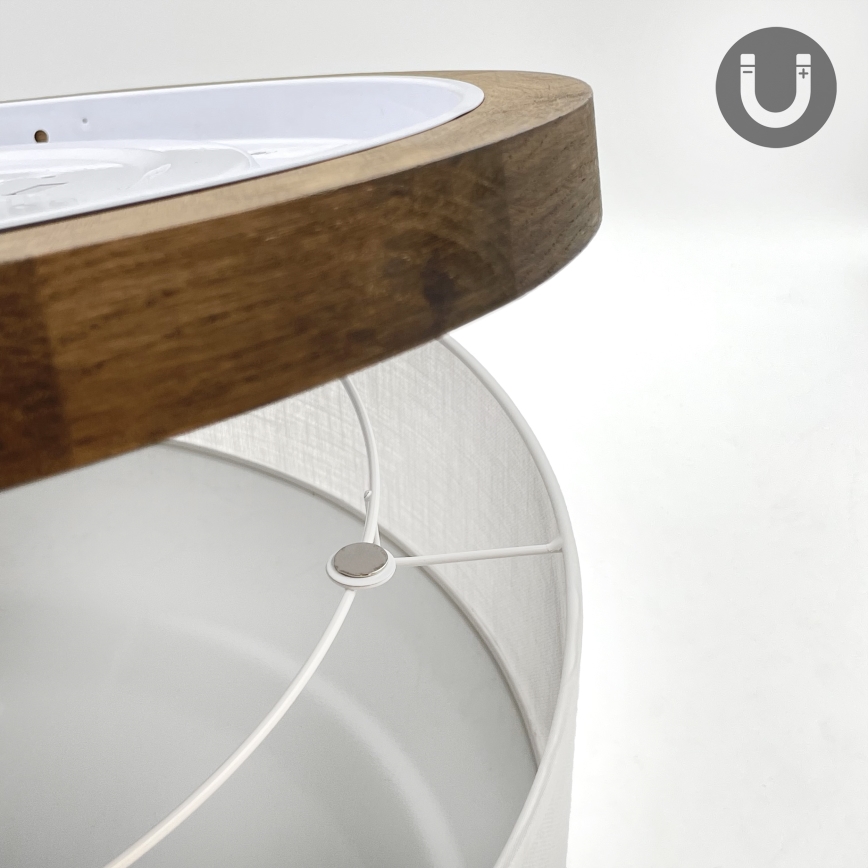 Brilagi - Iluminação de teto BELLADONNA 2xE27/15W/230V diâmetro 40 cm branco/carvalho