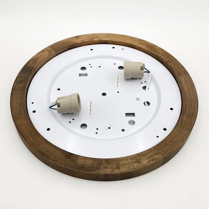 Brilagi - Iluminação de teto BELLADONNA 2xE27/15W/230V diâmetro 40 cm branco/carvalho