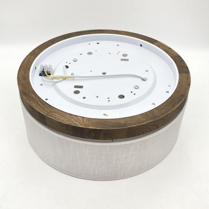 Brilagi - Iluminação de teto BELLADONNA 2xE27/15W/230V diâmetro 40 cm branco/carvalho