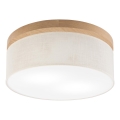 Brilagi - Iluminação de teto BELLADONNA 2xE27/15W/230V diâmetro 40 cm creme/carvalho