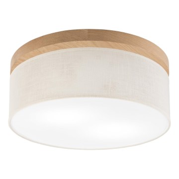 Brilagi - Iluminação de teto BELLADONNA 2xE27/15W/230V diâmetro 40 cm creme/carvalho