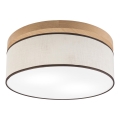 Brilagi - Iluminação de teto BELLADONNA 2xE27/15W/230V diâmetro 40 cm creme/carvalho