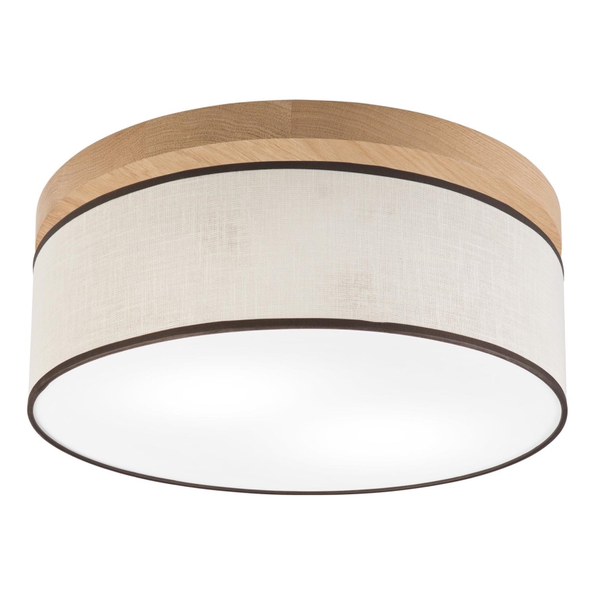 Brilagi - Iluminação de teto BELLADONNA 2xE27/15W/230V diâmetro 40 cm creme/carvalho