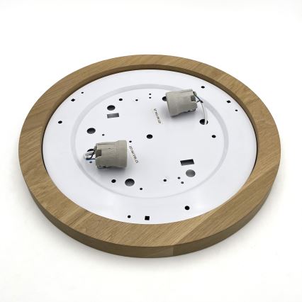 Brilagi - Iluminação de teto BELLADONNA 2xE27/15W/230V diâmetro 40 cm creme/carvalho