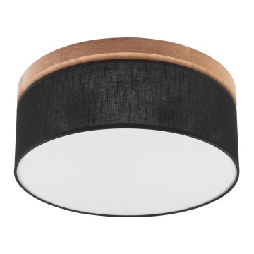 Brilagi - Iluminação de teto BELLADONNA 2xE27/15W/230V preto/carvalho