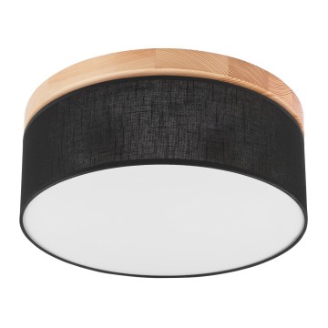 Brilagi - Iluminação de teto BELLADONNA 2xE27/15W/230V preto/pinho