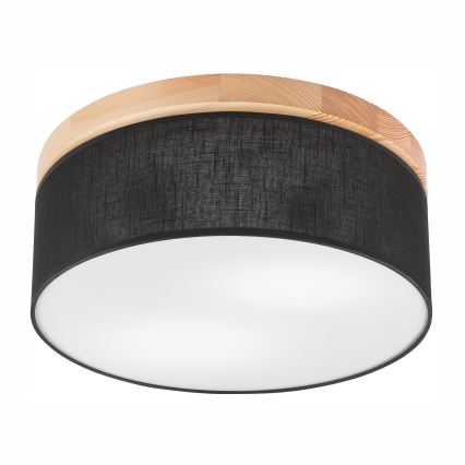 Brilagi - Iluminação de teto BELLADONNA 2xE27/15W/230V preto/pinho