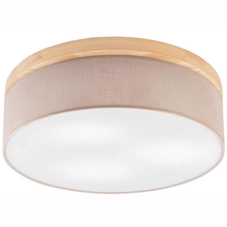 Brilagi - Iluminação de teto BELLADONNA 3xE27/15W/230V bege/pinho